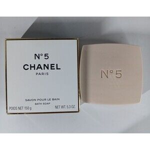 Chanel No. 5 Paris Bath Soap Bar 5.3 oz 150g Womens Perfume Scent Scented Vtg